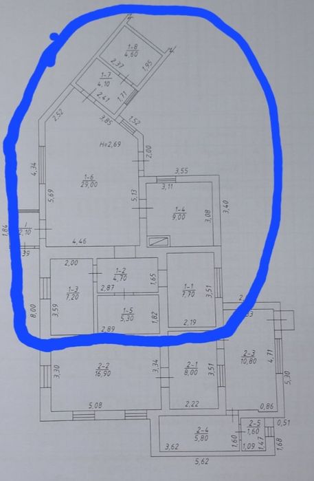 Продаж півбудинку в окремому дворі, Масляниківка