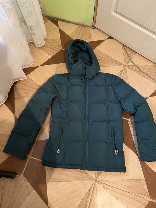 Мужской пуховик conver (оригинал) зеленый размер L 100% пух