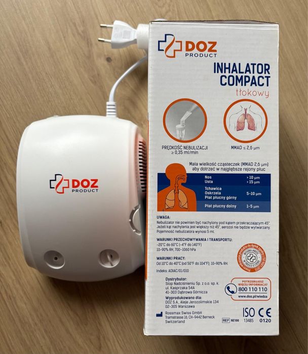 szwajcarski inhalator tłokowy Compact DOZ