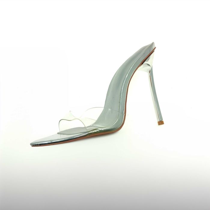 Sandalias / Mules transparentes de salto alto