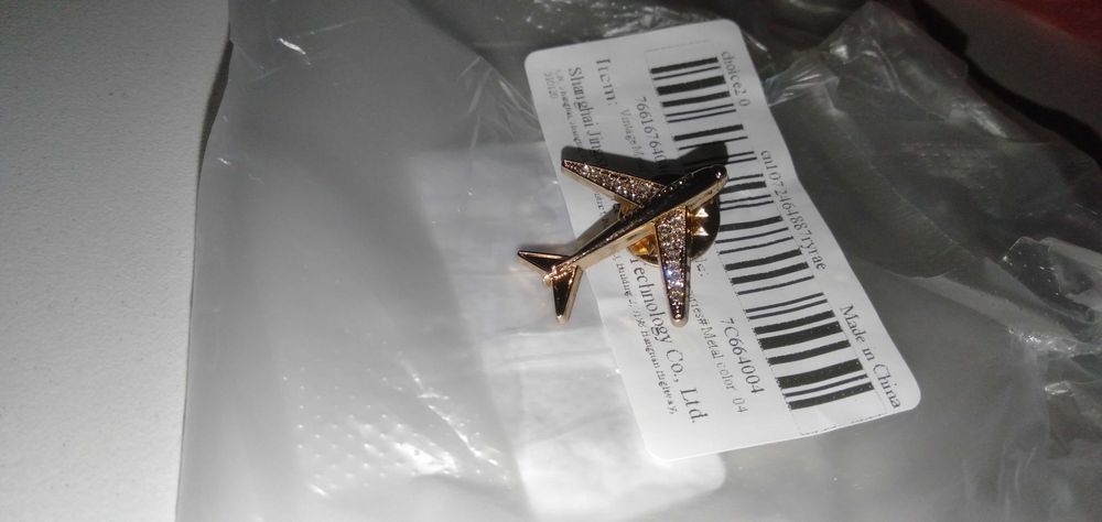 Брошь подарочная самолёт