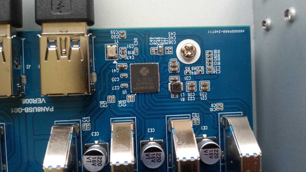 USB 3.0 х 8 портов HUB концентратор 5,25" передняя панель в корпус ПК