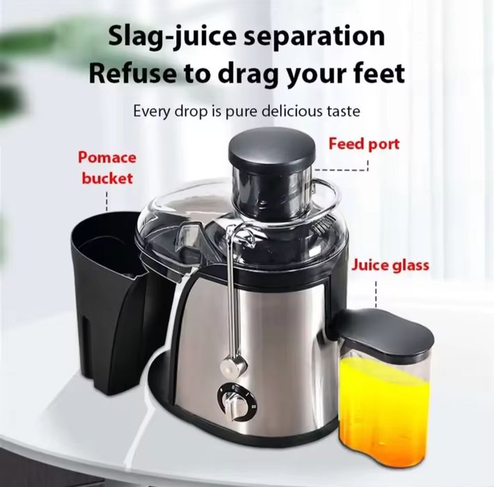 Espremedor 800w , máquina de suco para extrator de frutas inteiras com