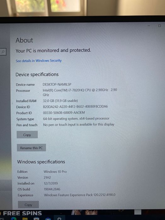 Dell Precision 5520 15.6-inch - Core i7-7700HQ - 32GB64584345549569124