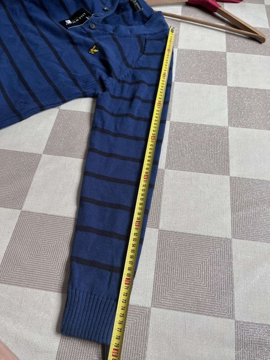 Lyle & Scott sweterek luksusowy paski S/M cotton 100% nowy