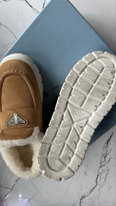 Buty inspiro Prada Shearling-Lined Suede