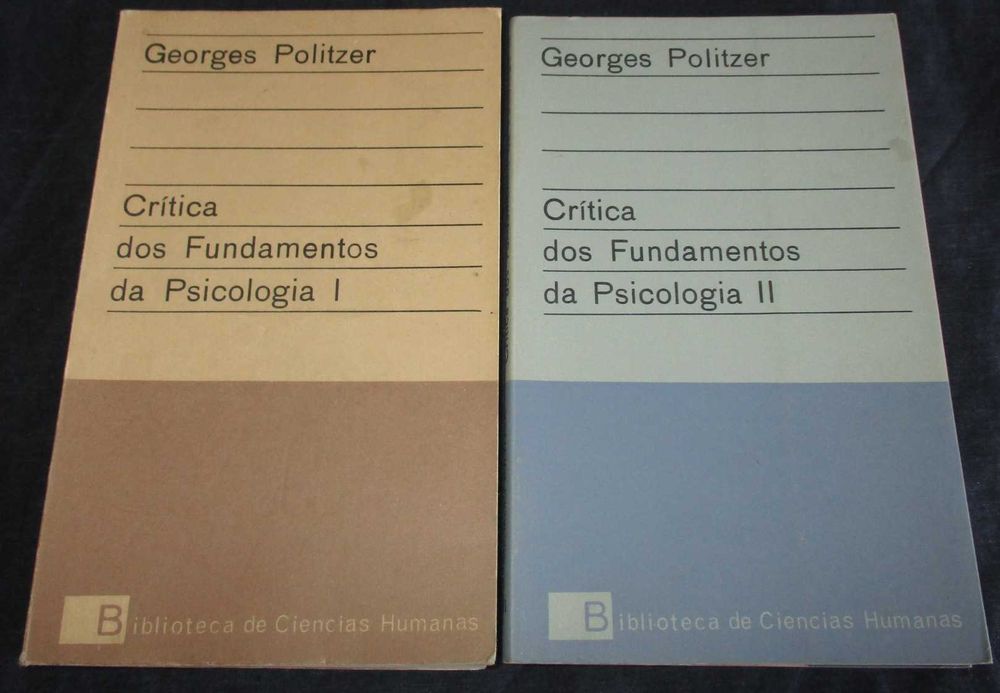 Livros Crítica dos Fundamentos da Psicologia I e II Georges Politzer