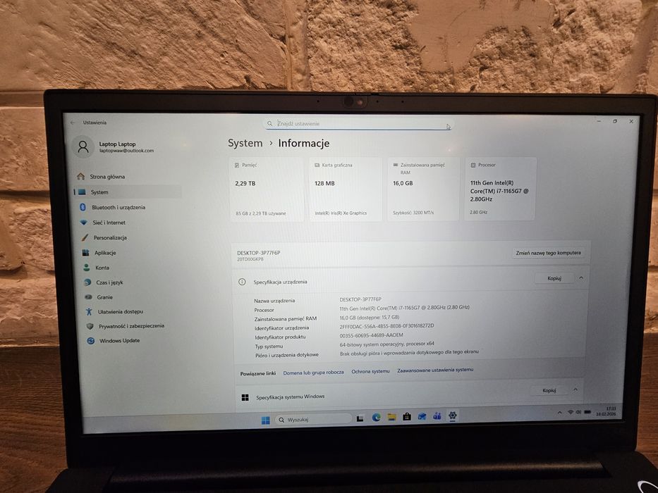 Lenovo ThinkPad E15-ITU Gen2 15,6"/i7/16GB/2TB/Win11