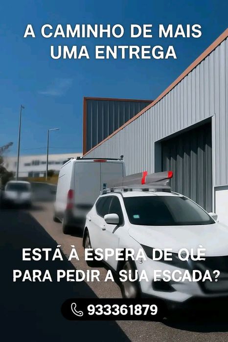 Escada Tripla 4m (10m Úteis) c/ Corda Degrau Quadrado Nova - Fábrica