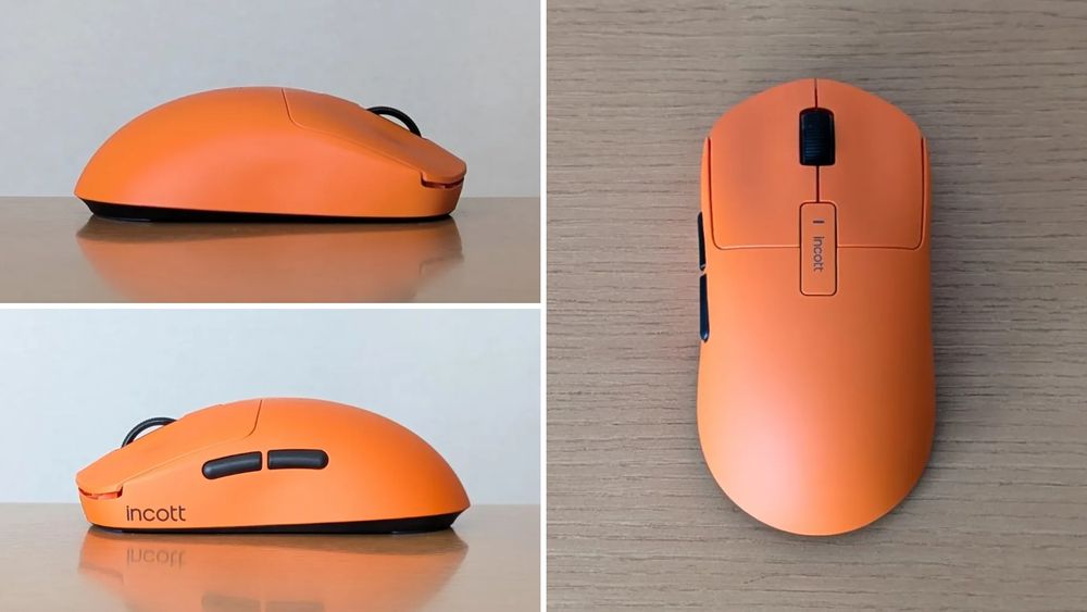 Беспроводная игровая 8К мышка Incott g23 Pro. PAW3950, Nordic 52840