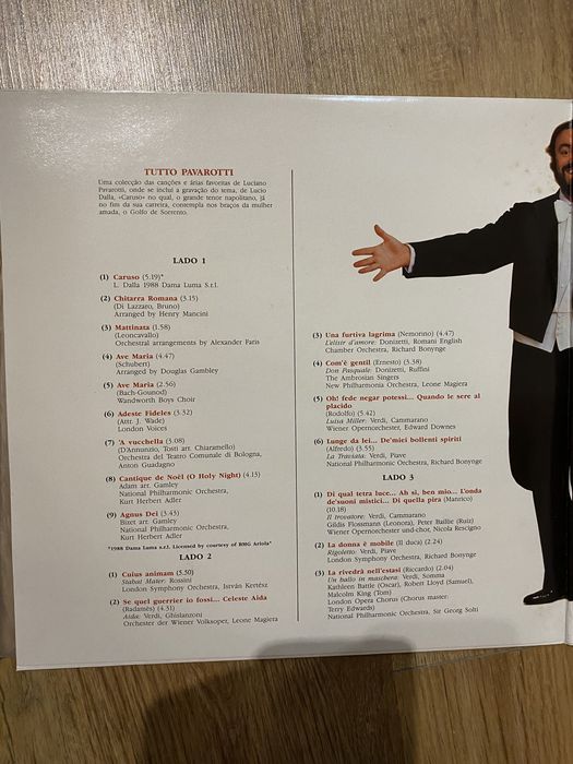 Vinil Duplo Tutto Pavarotti - 1988 - PT