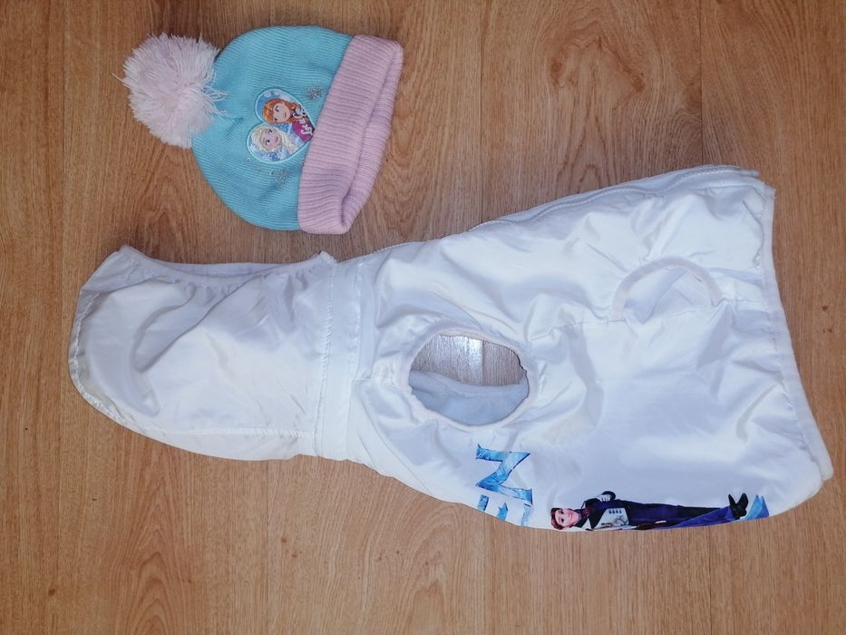 Стильная демисезонная жилетка деми жилет безрукавка Frozen Elsa шапка