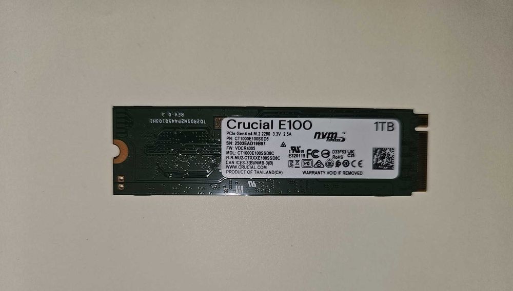 SSD 1Tb Crucial E100