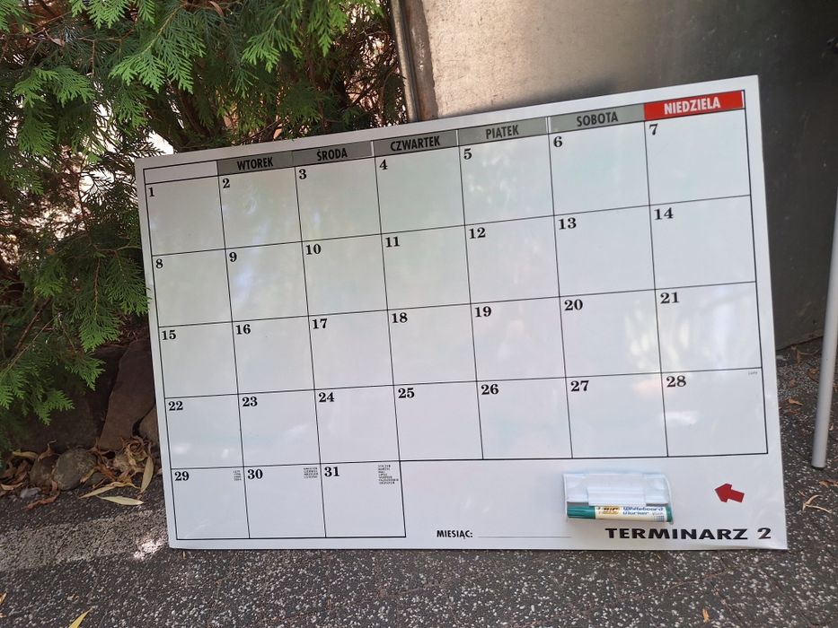 Tablica magnetyczna planer terminarz