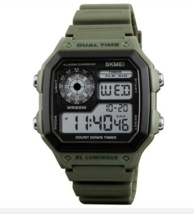 Чоловічий годинник Skmei 2358,1845,1628,1299,1068,1895. ARMY GREEN.