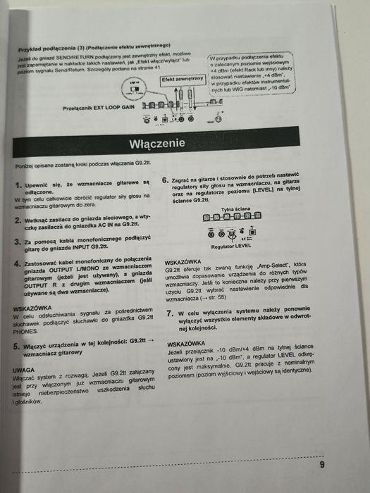 ZOOM G9.2tt Polska instrukcja obsługi efekt gitarowy