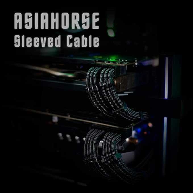 Zestaw kabli w osłonie PC do GPU/CPU