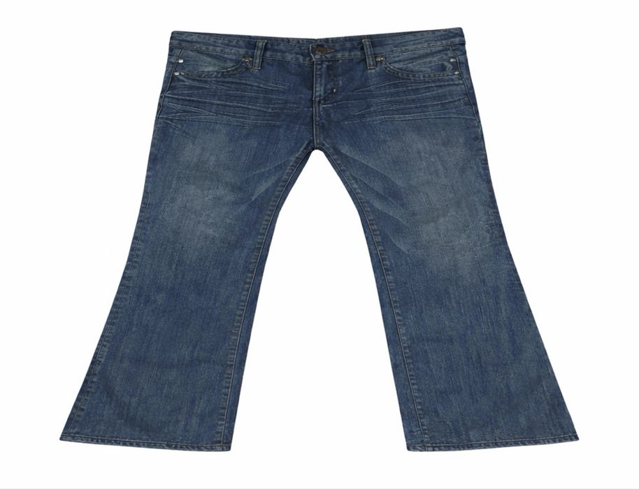 Джинсы flared guess, vintage rick owens type клеш
