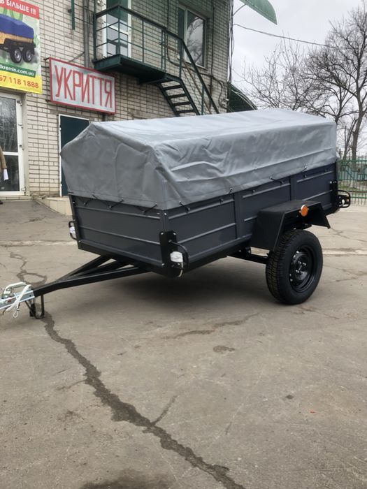 Причіп графітового кольору.  2м на 1.3м. заводська ціна. Прицеп Причіп