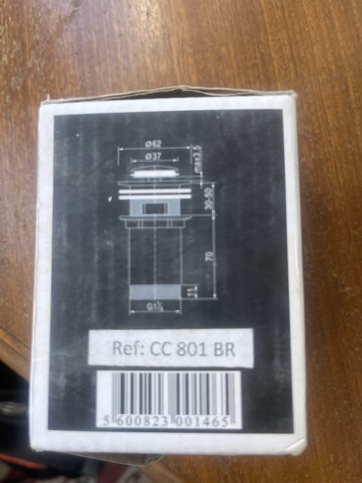 Valvulas de lavatorio de click em latão envelhecido