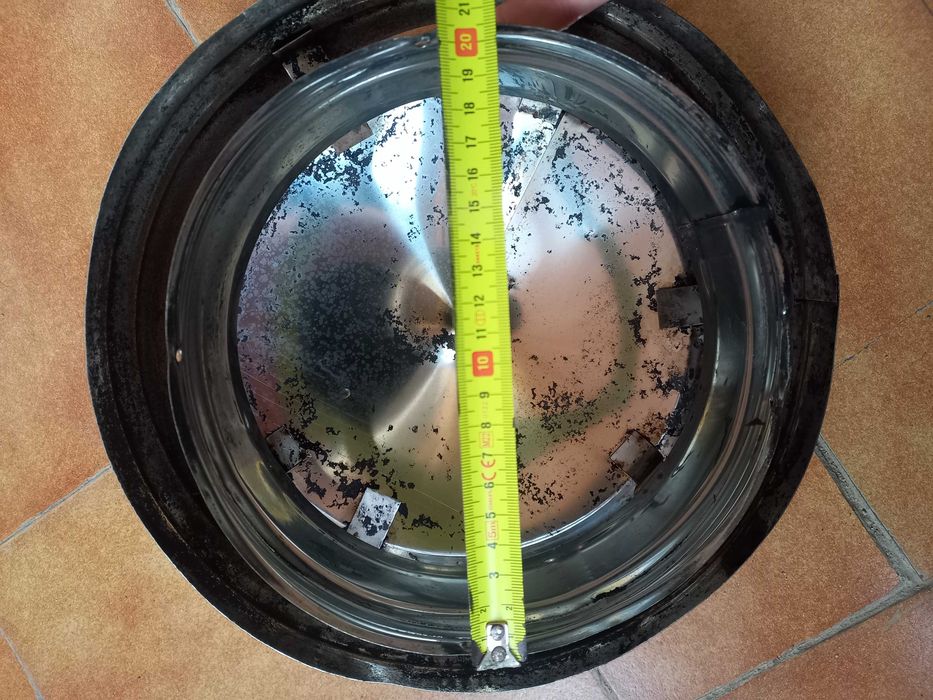 Chapéu com aba inox D200 chaminé