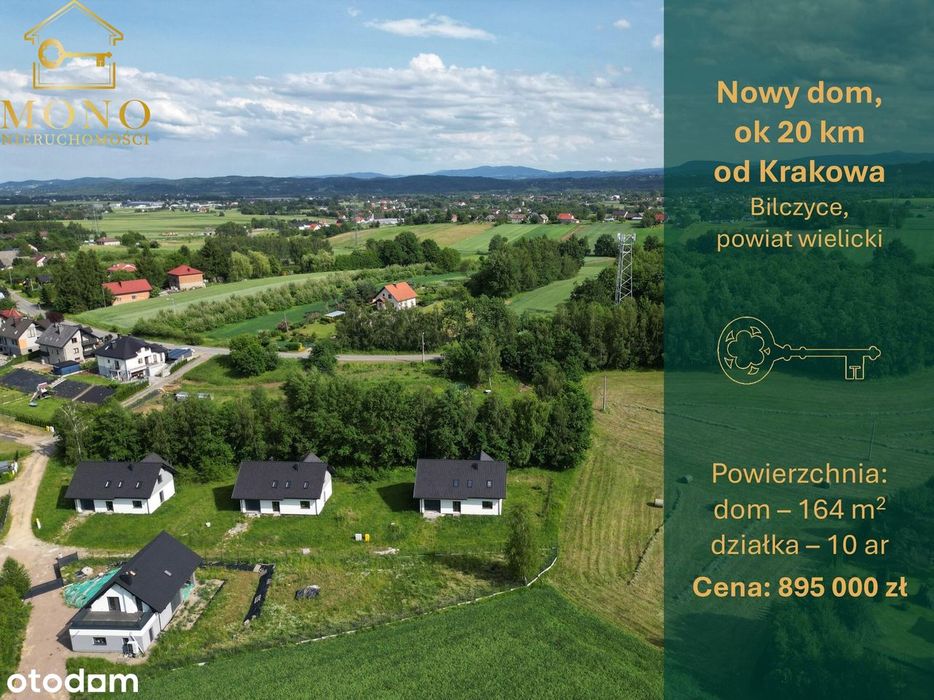 Nowy dom 164 mkw na 10-arach ok. 20 km od Krakowa!