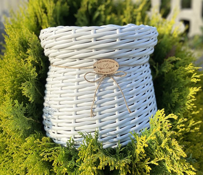 Кашпо з штучного ротангу, корзина, ротанг , горщик, кашпо