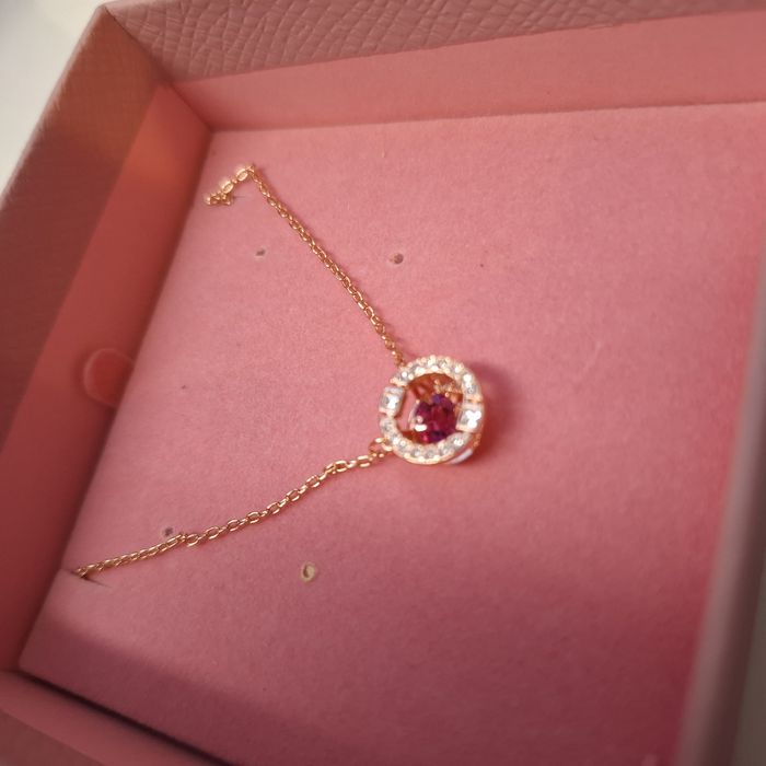 Naszyjnik swarovski Una Szlif róż