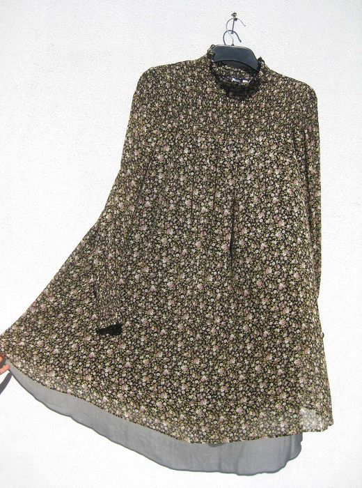 Цветочное лёгкое шифоновое платье с рукавом & Other Stories XS S