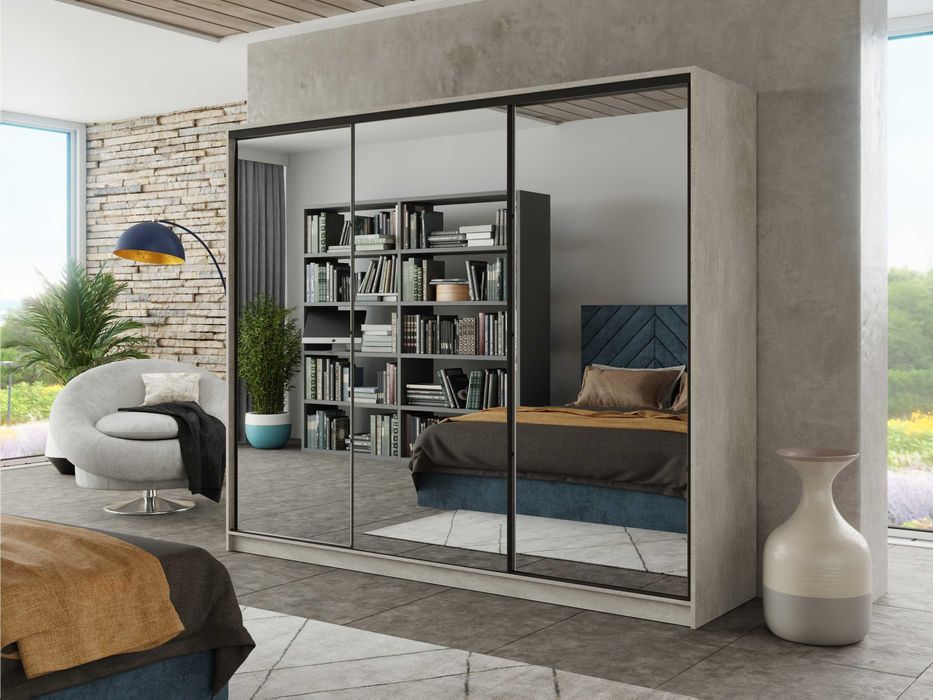 Szafa przesuwna 270x230x56 3xlustro 4xszuflada