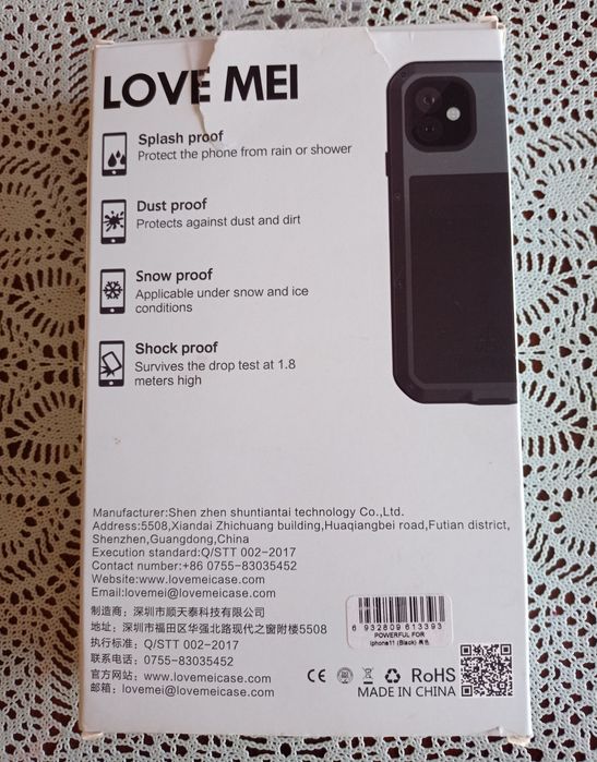 Etui do iPhone 11 love mei nieużywane czarne