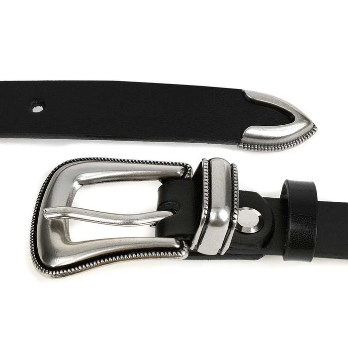 Beltimore skórzany pasek damski klamra podkowa D58