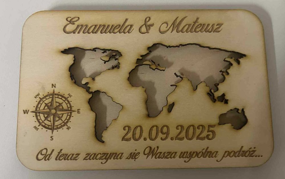 Kartka Mapa Świata Powinszowanie Imiona Data życzenia Podróż pieniądze