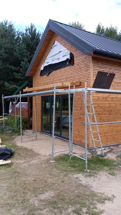 Tarasy drewniane, Budowa domów szkieletowych