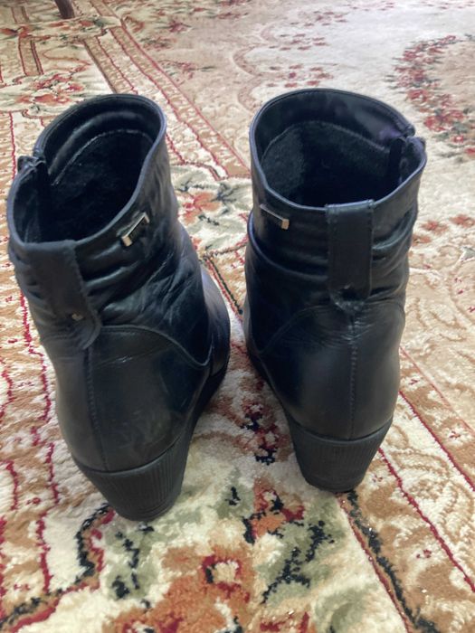 Skórzane damskie buty zimowe