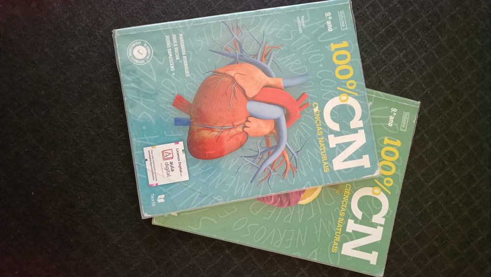 Manual Ciências Naturais 9º ano 100% CN - Manuais e Caderno Atividades em bom estado