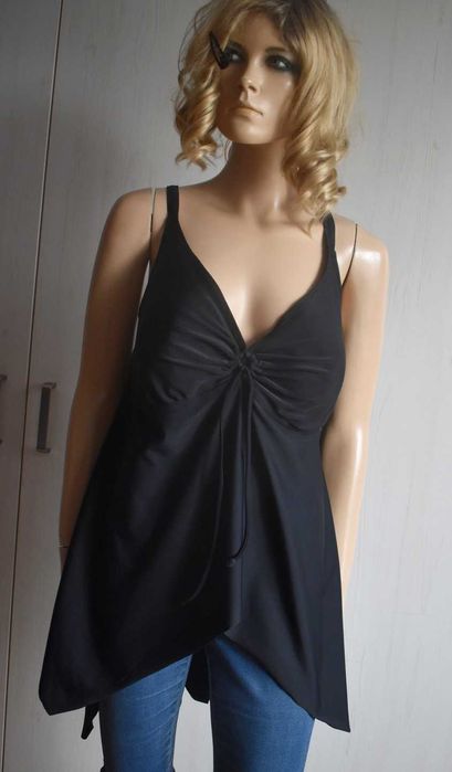 Bluzka koszulka top 42 XL XXL na ramiączkach asymetryczna retro vintage Y2K