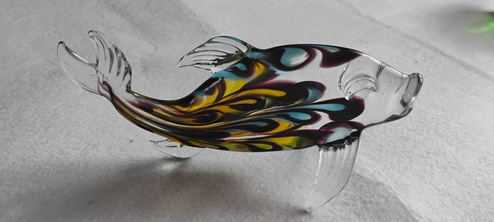 Kolorowa rybka ze szkła Murano