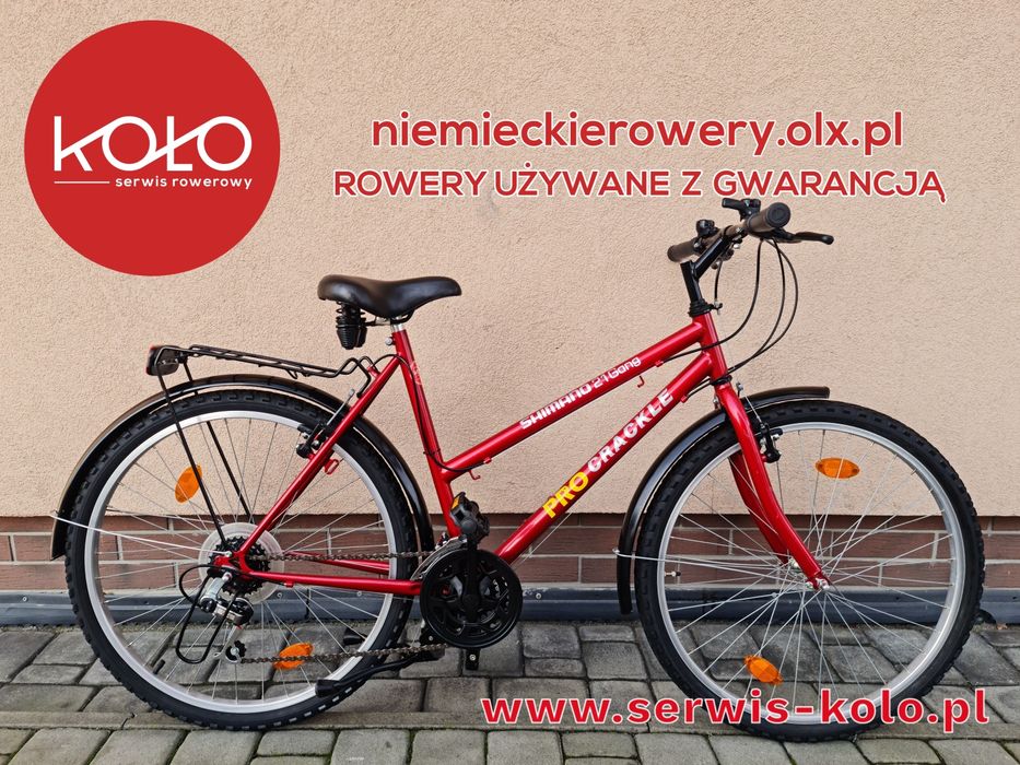 Rower damski damka PROCRACKLE koła 26 SHIMANO okazja rabat WYSYŁKA