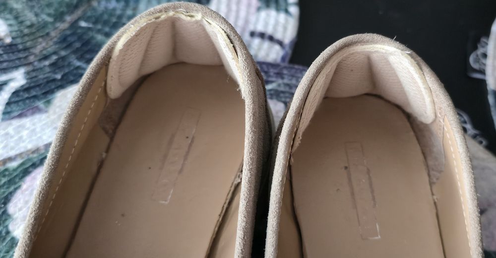 Półbuty mokasyny zamszowe beżowe