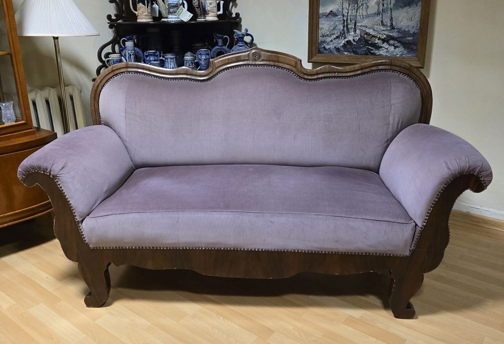 Elegancka sofa trzyosobowa Ludwik Filip