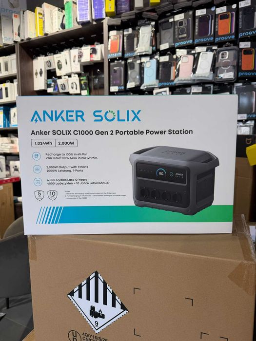 Зарядна станція Anker SOLIX C1000 / 1800 Вт / 1056 Вт⋅год / LiFePO4, 24 міс гарантія