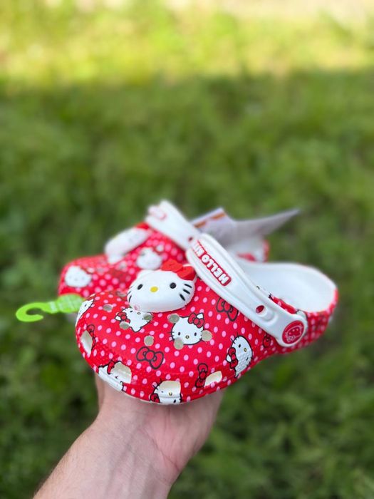 Дитячі crocs  hello kitty детские крокси  сабо Kids crocband