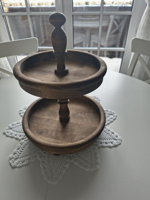 Etażerka drewniana + grzybek gratis