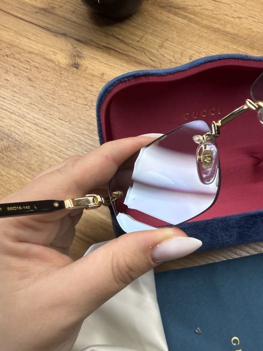 Окуляри gucci прямокутні без оправи