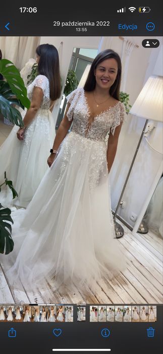 Suknia slubna sukienka koronkowa s m tiul cekiny
