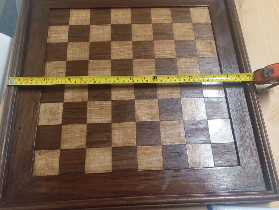 Tabuleiro xadrez madeira 53cmx53cm