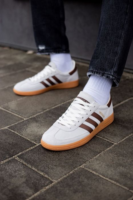 Кросівки Adidas Spezial Handball White/Brown premium