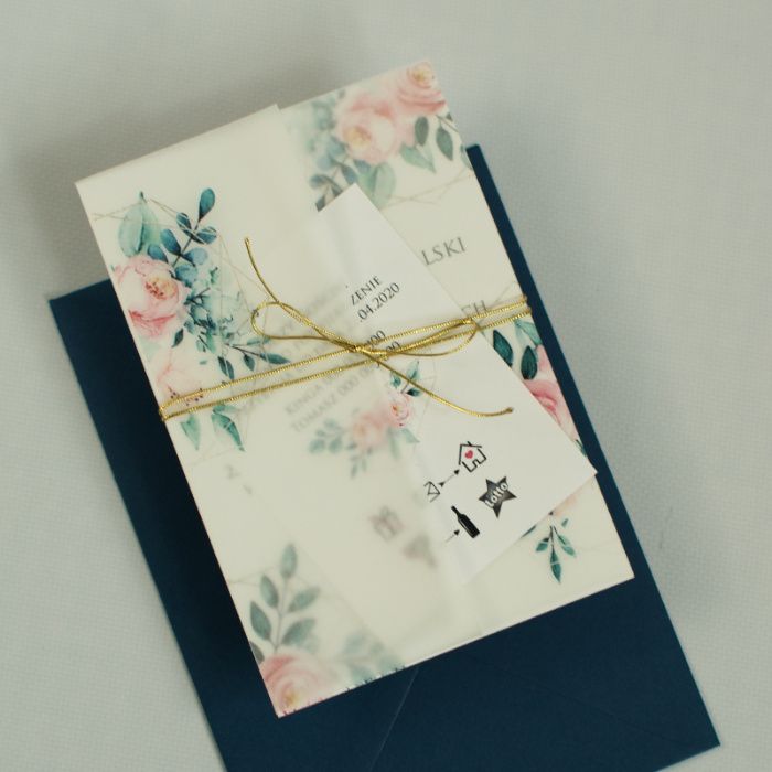 Zaproszenie na ślub z kalką 155N