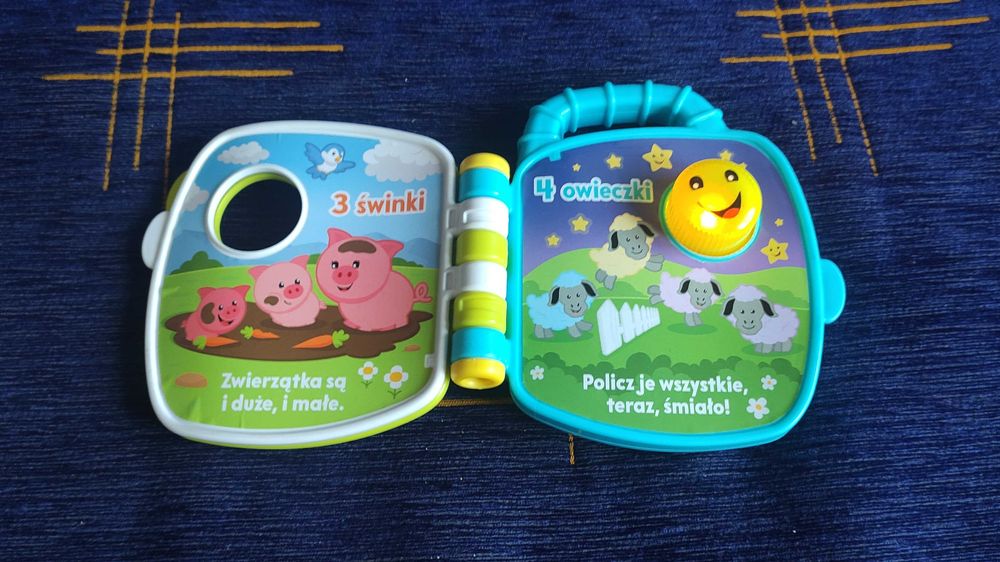 Zabawka interaktywna - książeczka / grająca / świecąca / mówiąca !